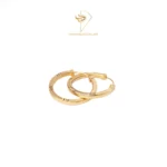 گوشواره طلا حلقه ای سه تراش E24