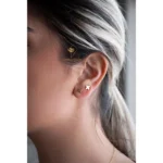 گوشواره طلا میخی ضربدر E114