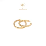 گوشواره طلا حلقه ای سه تراش E25