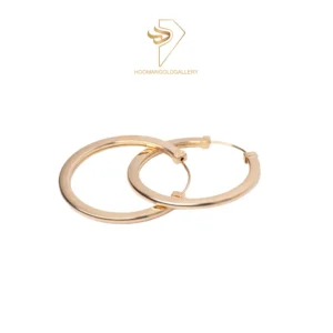 گوشواره طلا حلقه ای آینه ای E28