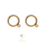 گوشواره طلا میخی دایره دنباله دار E188