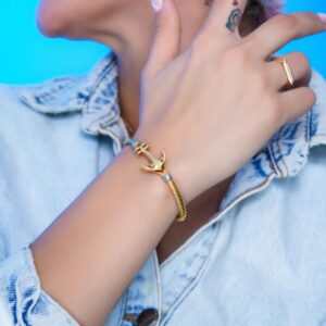 بنگل طلا زنانه لنگر BA331