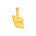 پلاک طلا زنانه نقشه ایران M674
