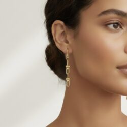 گوشواره طلا آویز تیفانی E750