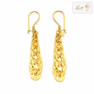گوشواره طلا آویز پولکی E758
