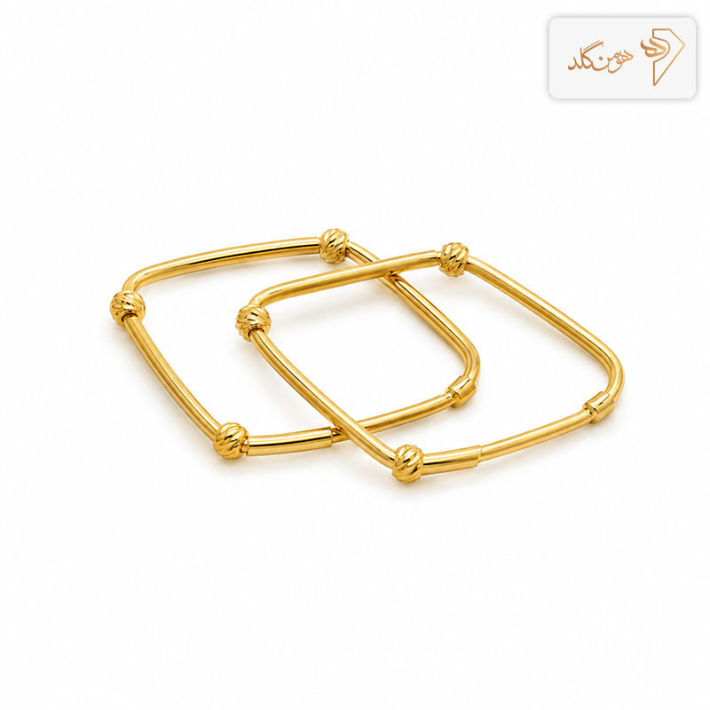 گوشواره طلا حلقه ای لوزی البرنادو E760