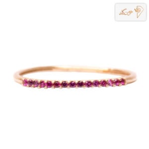 انگشتر طلا مینیمال نگیندار سرخ R125