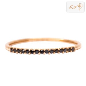 انگشتر طلا مینیمال نگیندار مشکی R136
