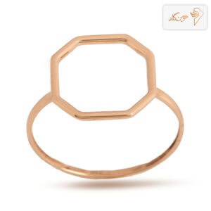 انگشتر طلا مینیمال 6 ضلعی R804
