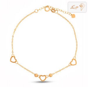 دستبند طلا قلب B496