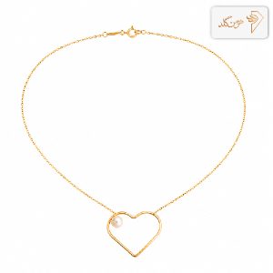 گردنبند طلا قلب مروارید CH521