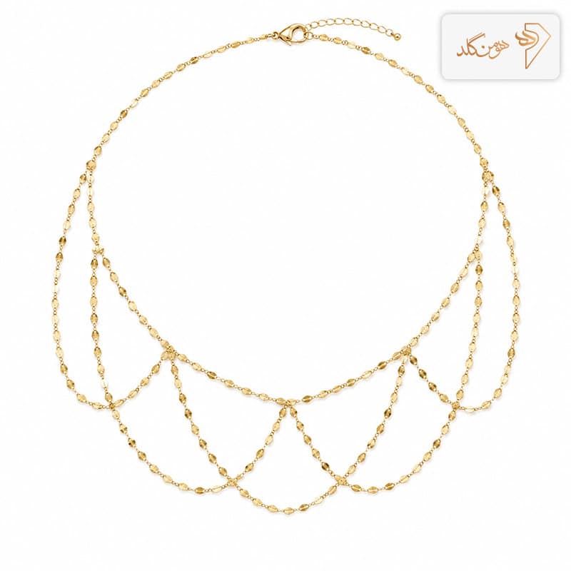 گردنبند طلا شرابه ای CH647