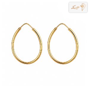 گوشواره طلا حلقه ای مفتولی بیضی E117