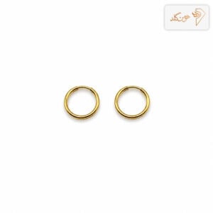 گوشواره طلا حلقه ای آینه ای کوچک E150