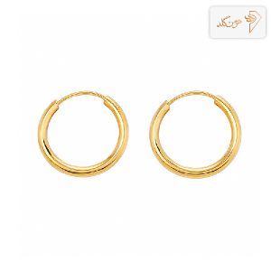 گوشواره طلا حلقه ای آینه ای سوپر E152