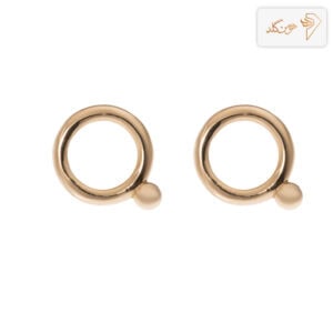 گوشواره طلا میخی دایره دنباله دار E188