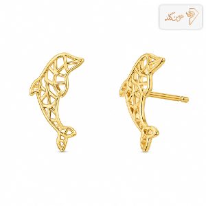 گوشواره طلا میخی دلفین E548