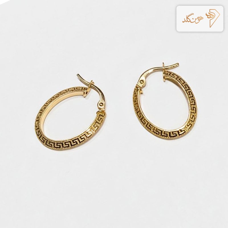 گوشواره طلا حلقه ای فندی E675