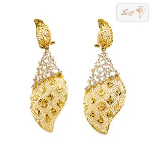 گوشواره طلا آویز پالما E755