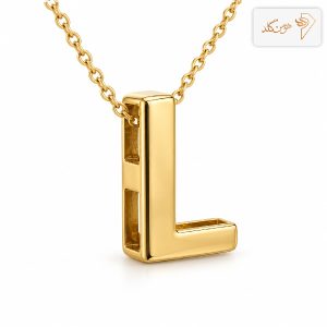 پلاک طلا حرف سه بعدی L L001