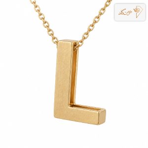 پلاک طلا حرف سه بعدی مات L L003