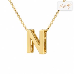 پلاک طلا حرف سه بعدی N N001