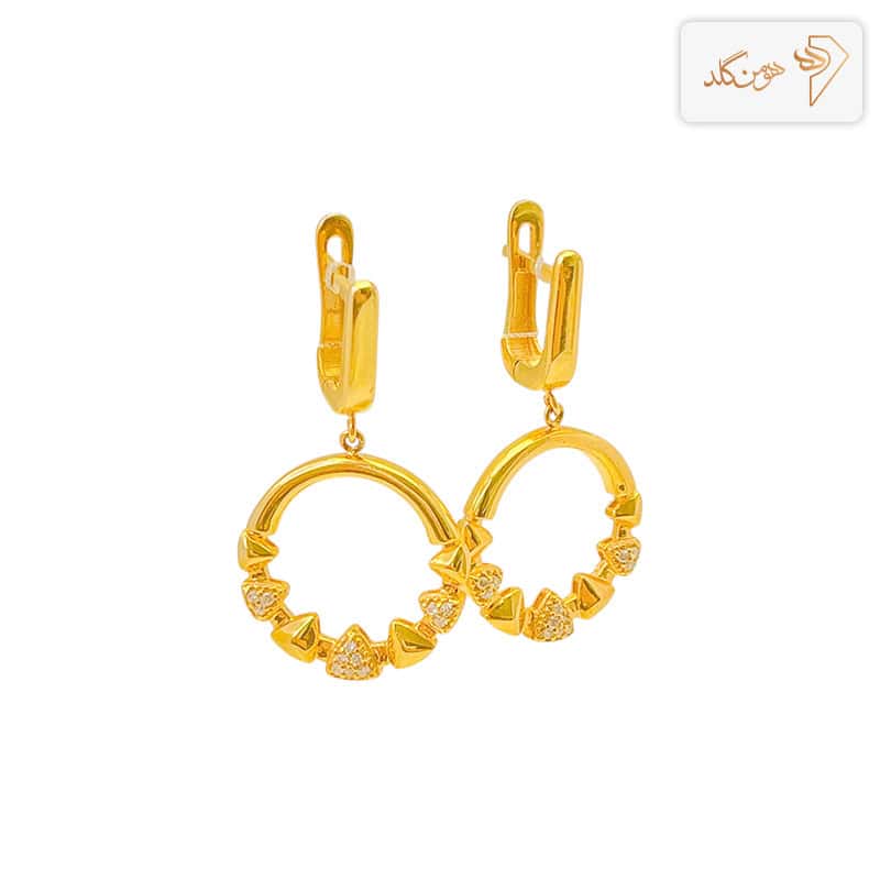 گوشواره طلا آویز زنانه E440