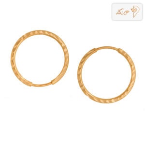 گوشواره طلا حلقه ای تراش متوسط E616