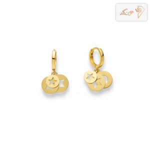 گوشواره طلا حلقه ای ستاره E623