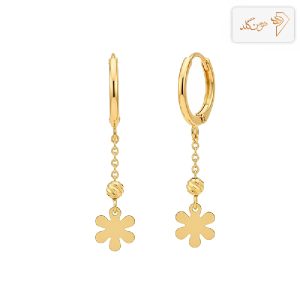 گوشواره طلا آویز گل E631