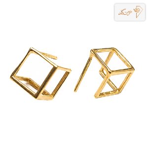 گوشواره طلا میخی مکعب E636