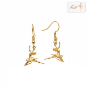 گوشواره طلا آویز بالرین E650