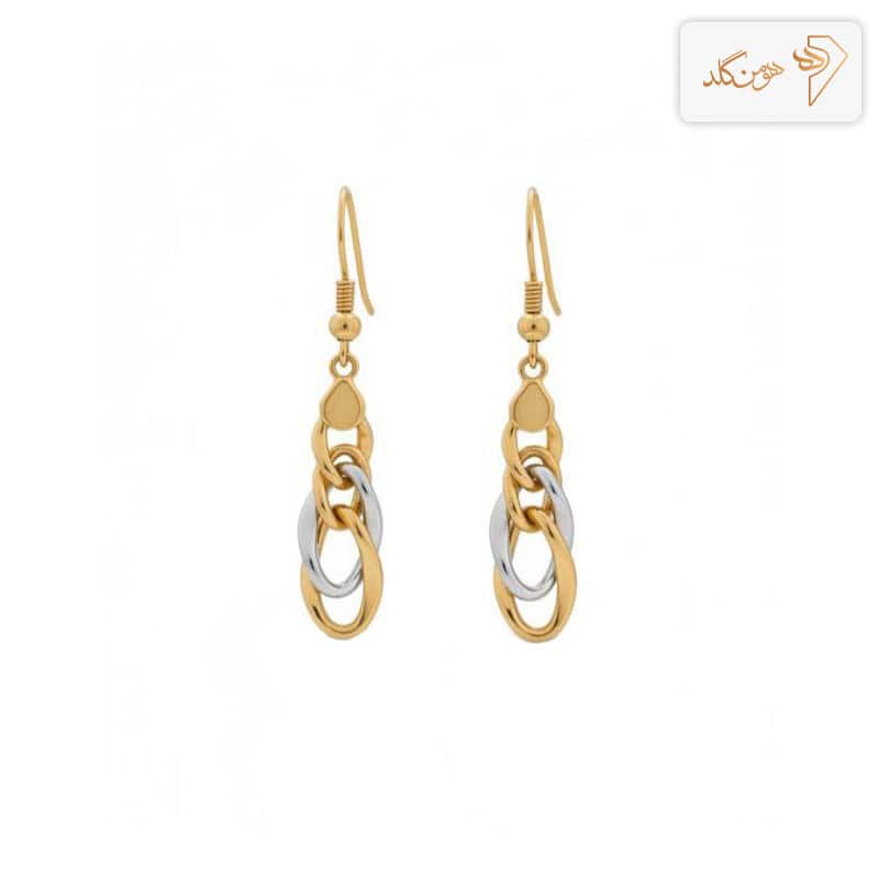 گوشواره طلا آویز سه پی یو E709