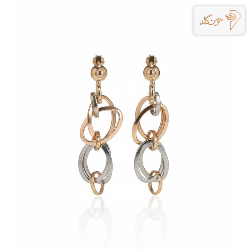 گوشواره طلا آویز سه پی یو E720
