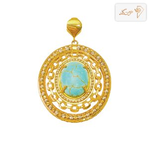 پلاک طلا فیروزه M434