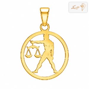پلاک طلا نماد ماه مهر M436