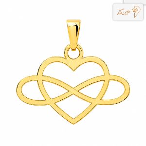 پلاک طلا قلب بی نهایت M462