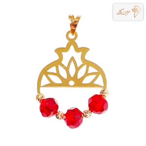 پلاک طلا انار طرح لوتوس M491