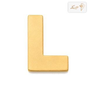 پلاک طلا حرف سه بعدی مات L L003
