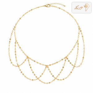 گردنبند طلا شرابه ای CH647