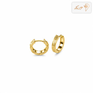 گوشواره طلا حلقه ای کلیپسی تراش E765