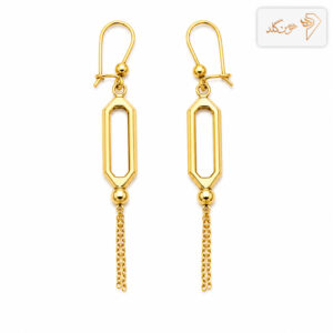 گوشواره طلا آویز گلباز E774