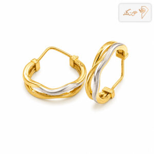 گوشواره طلا حلقه ای مربع E778