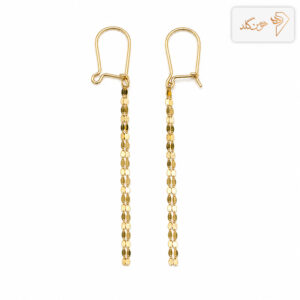 گوشواره طلا آویز پولکی دوبل E780