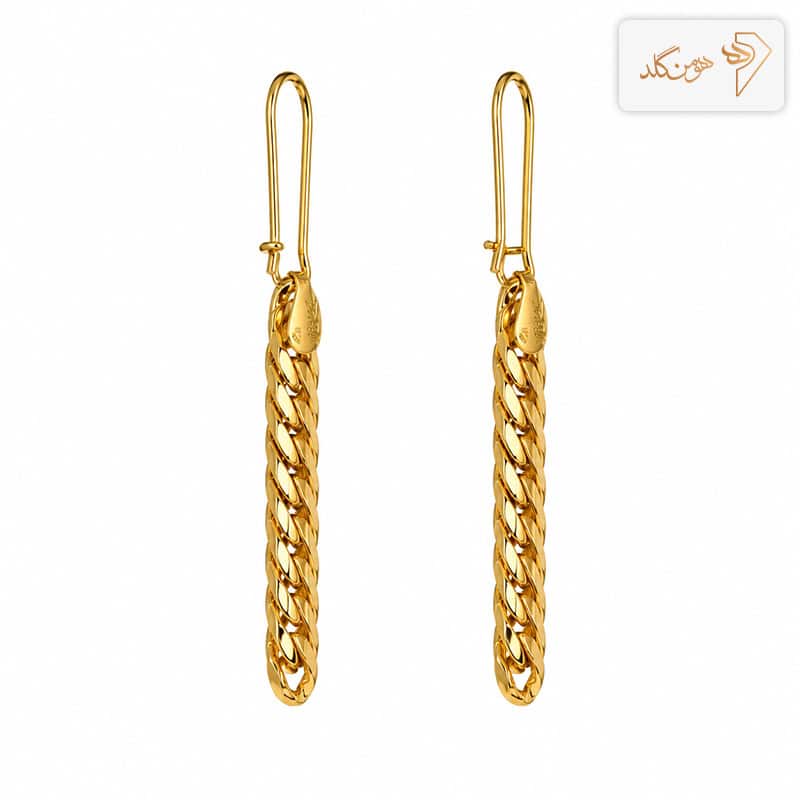 گوشواره طلا آویز حصیری E783