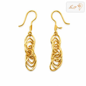گوشواره طلا اویز سه پی یو E788