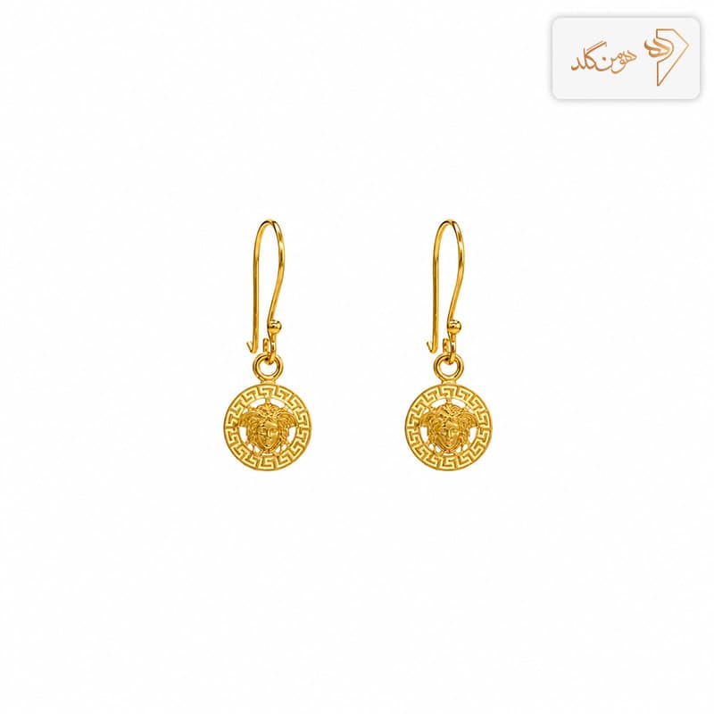 گوشواره طلا آویز ورساچه مینیمال E797
