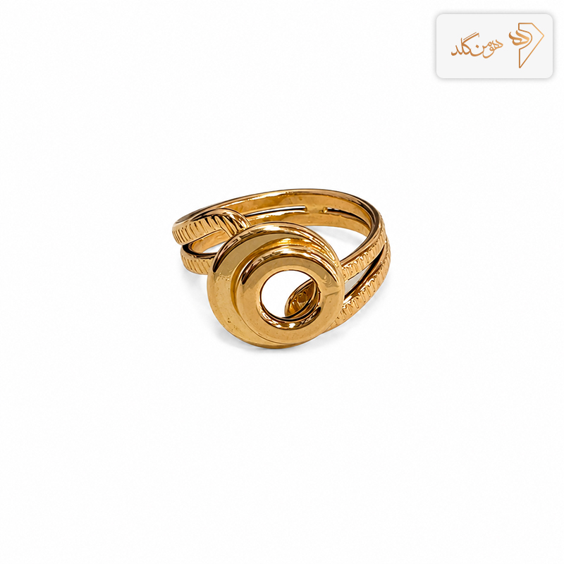انگشتر طلا دایره پیچ R1004
