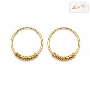 گوشواره طلا حلقه ای البرنادو E116