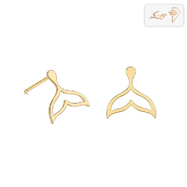 گوشواره طلا میخی دم وال E800